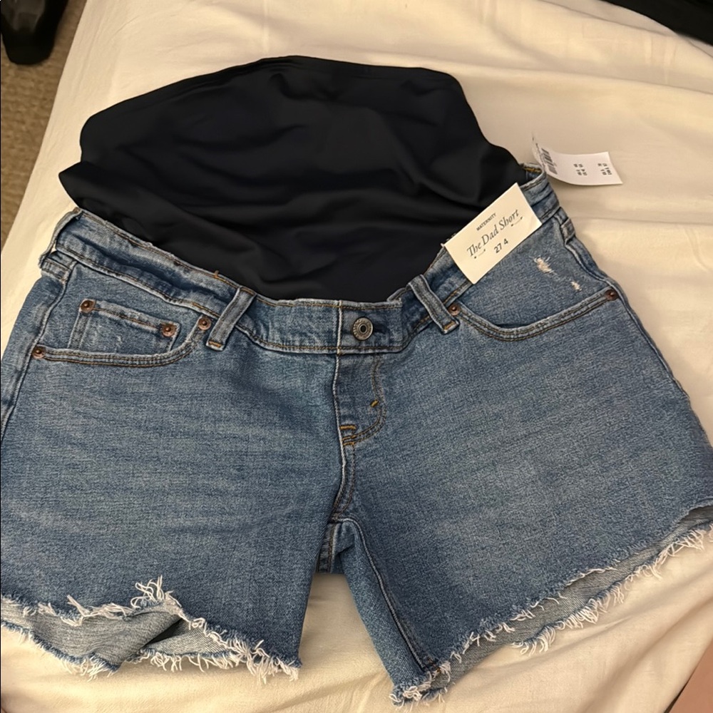Abercrombie & Fitch maternity Blue Jean Shorts.